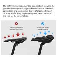 Nouveau siège de selle de vélo Airbags 3D housse de coussin d'air respirant pour vélo de route de montagne coussin d'air gonflable souple