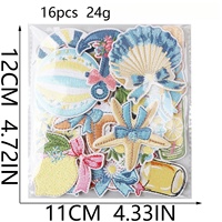 Patchs thermocollants brodés sur le thème de l'océan pour l'été et la plage : Cœur, Coquillage, Étoile de mer, Ancre, Citron pour Chapeaux - Artisanat de couture DIY