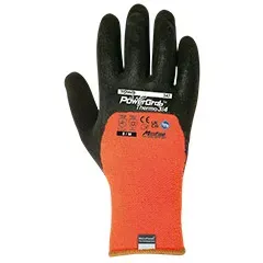 Guanti Towa - 347 8/M Power Grab Thermo 3/4 - Colore: Arancione fluo / Marrone scuro - Guanti da lavoro consigliati - Product Image 3