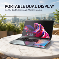 Nouvel ordinateur portable N100 à double écran tactile IPS de 15,6 pouces avec Windows 11 Pro, 8 Go/16 Go de RAM, 256 Go/512 Go de SSD, Intel 144 Hz pour étudiants