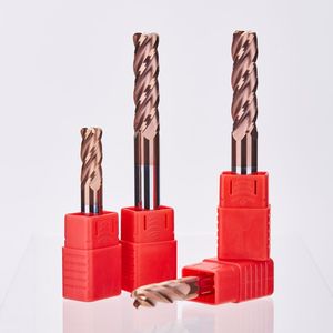 Solid Carbide Coated Hrc55 <strong>End</strong> <strong>Mill</strong> 4 Flute <strong>Round</strong> <strong>Nose</strong> Milling Cutter for Steel - Product Image 1