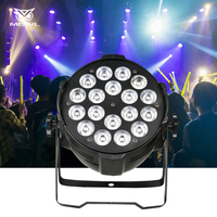 18x18W RGBWAUV 6in1 DMX Control Sound Activated LED Par Light dj Club Stage Lights