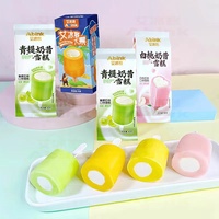 Abink Trending Big Fruit Popsicle Crème glacée saveur raisin avec des additifs au chocolat et au lait emballés dans une boîte et un sac