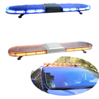 Barre lumineuse ambre de flics de taille multicolore personnalisée lumières stroboscopiques et sirène d'ambulance de toit de voiture
