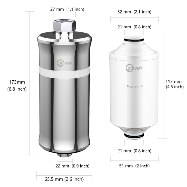 Portable Replaceable Chrome Chlorine Removal Water Purifier Activated Carbon KDF Shower Filter for Household Use Eco-Friendly
