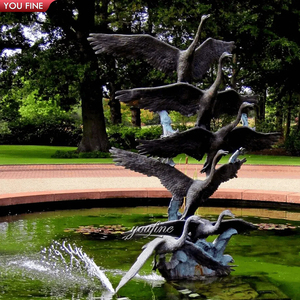 YOUFINE Statues de canards <span class=keywords><strong>en</strong></span> bronze réalistes, canards sauvages pour l'aménagement paysager des jardins et des lacs - Product Image 2
