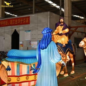โคมไฟผ้าไหมสีสันสดใสธีมคริสต์มาสเทศกาลสำหรับตกแต่งเมือง - Product Image 6