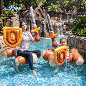 Balsa Inflable Joyee con Diseño <span class=keywords><strong>de</strong></span> Espada y Escudo, Balsa Inflable para Piscina, Playa, Fiesta Temática Medieval - Product Image 4