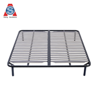 Cadre de lit King Size en métal de luxe avec sommier à lattes, accessoire compatible, pièce de rechange en vrac pour atelier de meubles de chambre