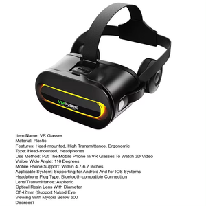 <span class=keywords><strong>Casque</strong></span> de réalité virtuelle VRPARK J60 3D avec <span class=keywords><strong>casque</strong></span> stéréo HIFI compatible avec les smartphones de 4,7 à 6,7 pouces <span class=keywords><strong>pour</strong></span> films et jeux - Product Image 2