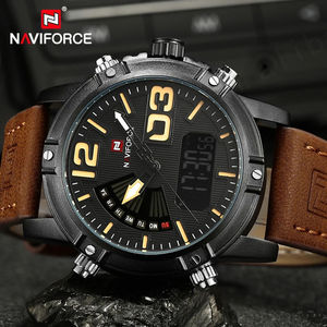 นาฬิกา NAVIFORCE 9095 ลดราคา นาฬิกาข้อมือแฟชั่นผู้ชาย นาฬิกาธุรกิจผู้ชาย นาฬิกาแสดงวันที่ แบรนด์ดัง สายหนัง สปอร์ต นาฬิกาควอตซ์ญี่ปุ่นสำหรับผู้ชาย - Product Image 5