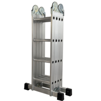 Échelle escamotable multifonctionnelle en aluminium 4x4 portable pour usage domestique et industriel