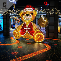 Luz LED Decorativa con Motivo de Oso de Peluche 3D Gigante IP65 para Navidad, Plaza, Parque, Centro Comercial