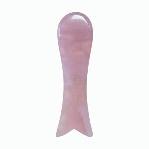 Tabla de Masaje Gua Sha de Cuarzo Rosa con Forma de Cola de Pez para Spa y Acupuntura - Product Image 2