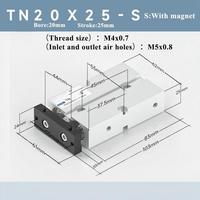 Actuador Neumático Pequeño de Doble Eje y Doble Vástago Serie TN, TDA, Tamaños de Diámetro 10/16/20/25/32/40/50mm para Maquinaria
