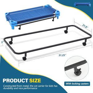 Lit de camp simple Portable <span class=keywords><strong>pour</strong></span> garderie enfants préscolaire pépinière centre d'apprentissage précoce meubles durables <span class=keywords><strong>pour</strong></span> tout-petits empilables <span class=keywords><strong>pour</strong></span> manger - Product Image 2