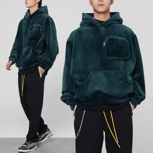 Sudadera con Capucha KingSen de Alta Calidad para Hombre, Premium, de Terciopelo Sedoso, Invierno, 100% Poliéster, con Bolsillo en el Pecho, Logotipo Bordado, Forrada - Product Image 1