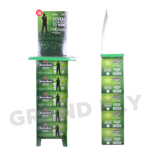 Đứng miễn phí cửa hàng bán lẻ POS hiển thị sàn đứng cho bia đóng hộp và rượu vang tùy chỉnh các tông bia trường hợp <span class=keywords><strong>Stacker</strong></span> cho chương trình khuyến mãi - Product Image 4