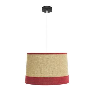 Lampada a Sospensione E27 Saco Rossa 40x40 cm, Ideale per Illuminazione Decorativa e Ambienti Accoglienti. - Product Image 1