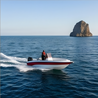 Bateau de plaisance 4,3 m Chaser 430 en fibre de verre pour la pêche en mer et en lac, loisirs nautiques