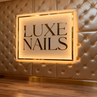 Enseigne néon rétroéclairée à LED en acrylique, lettres lumineuses, logo pour entreprise, café, bar, salon de manucure, décoration
