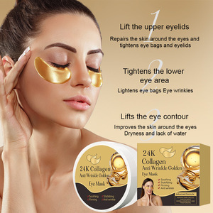 Mascarilla de Ojos Dorada Antiarrugas con Colágeno 24K, 60 Unidades, Reafirmante e Hidratante - Product Image 5