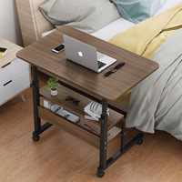 Venta al por mayor moderno blanco estudiante escritorio de la computadora con ajuste de altura superior de madera y ruedas móviles barato soporte para ordenador portátil a la venta