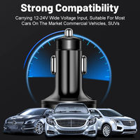 Cargador de Coche Eléctrico 6 en 1 PD Tipo C de 6 Puertos con Pantalla Digital Adaptador de Carga Rápida USB para Teléfono Móvil