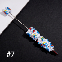 Stylo Rotatif Perlé Personnage Féerique, Design Chapeau Rouge avec Perles Gemmes, Stylo Bille DIY à Perler pour Cadeau Étudiant, Vente en Gros