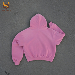 เสื้อฮู้ดดี้ครอปทรงโอเวอร์ไซส์ ผ้าหนา 420GSM สไตล์วินเทจ ล้างสีแบบซันเฟด พิมพ์ลายตามสั่ง จำนวนมาก - Product Image 2