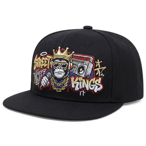 <span class=keywords><strong>Gorra</strong></span> Casual Ajustable Unisex de 5 Paneles con Patrón de Letras Bordadas en 3D de <span class=keywords><strong>Gorila</strong></span> para las Cuatro Estaciones, 100% Poliéster, para Exteriores - Product Image 1