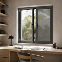Ventana Abatible de Aluminio de Seguridad con Malla Protectora Integrada, Sistema de Ventanas Residenciales de Alta Calidad