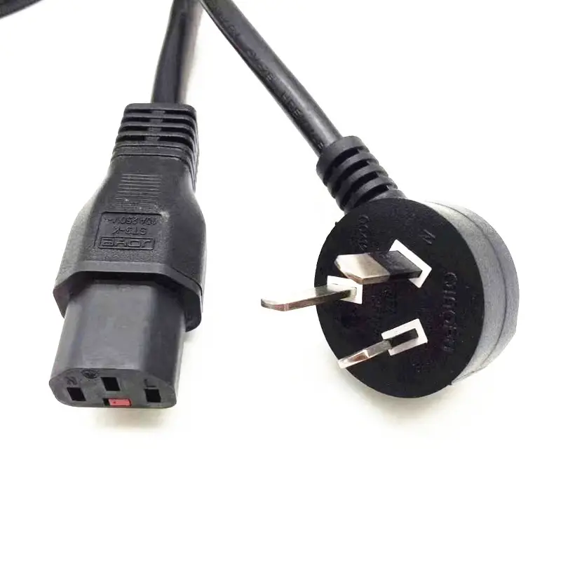 Hot Selling 1M 1.5M 1.8M 2M Au Standaard 3 Pin Prong Plug Iec320 C13 Connector Kabel Australian Ac Netsnoer