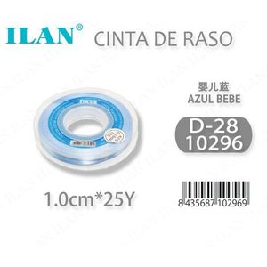 Nastro in Raso Ilan 1.0cm 25Y Azzurro D-28 - Product Image 3