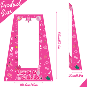 Decoraciones de Fiesta de Cumpleaños Rosa Intenso, Tema de Princesa, Accesorios para Fotomatón, Fondo de Muñeca Princesa Disco para Chicas, Despedida de Soltera - Product Image 3