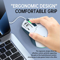 Ratón para Juegos con Cable, Ergonómico, Ligero, con Interfaz USB, LED Óptico, Sublimación de Calor, Modelo Personal, para Mano Derecha, para Portátil