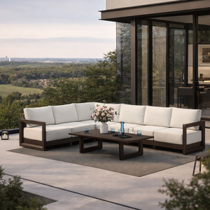 Ensemble <span class=keywords><strong>de</strong></span> canapés <span class=keywords><strong>de</strong></span> <span class=keywords><strong>jardin</strong></span> en aluminium, moderne et luxueux, résistant aux intempéries, avec sièges profonds, pour terrasse, balcon, véranda - Product Image 5