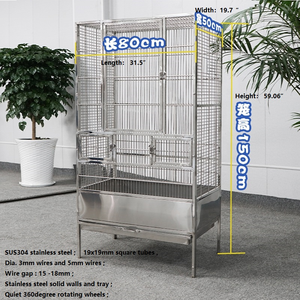 Grote Papegaaienkooi Roestvrijstalen Papegaaienkooi - Product Image 5