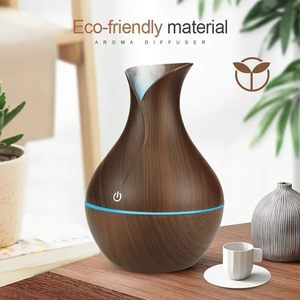 Humidificador Facial Ultrasónico sin Agua de 130 ml con Aroma a Madera, Luz LED 7C, Humidistato, Eléctrico de Sobremesa para el Hogar, USB - Product Image 3