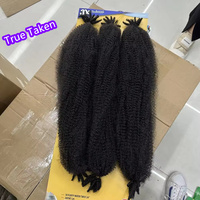 3X Cheveux à tresser Kanekalon pré-étirés et pré-gonflés, style Water Twist et Afro Marley Twist, 24 pouces, texture crépue