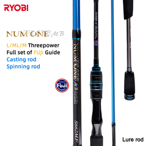 Caña de Pescar <span class=keywords><strong>NUM</strong></span> <span class=keywords><strong>ONE</strong></span> PLUS MB de Carbono EVA para Lanzamiento, Acción Media Fuji, 2 Secciones, para Pesca en Agua Salada, Ríos y Arroyos, Jigging - Product Image 2