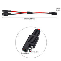 Kabel Ekstensi Daya SAE 18AWG 16AWG 1 ke 2 Y Splitter Kabel Konektor SAE Kabel Adaptor Daya DC Otomotif Tahan Lama