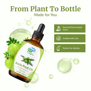 Huile de fruit d'<span class=keywords><strong>Amla</strong></span> 100% pure pressée à froid, liquide hydratant et nourrissant aux herbes douces pour les soins de la peau et des cheveux - Product Image 3