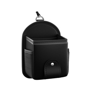 Sac de rangement pour grille d'aération de voiture avec clip pour lunettes, porte-lunettes de soleil en cuir artificiel imperméable pour l'organisation de l'intérieur de la voiture - Product Image 1