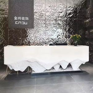 Unique Customized Modern Extendable Reception Desk with Unconventional Shapes for Commercial Use in Hotels and Malls - Product Image 5