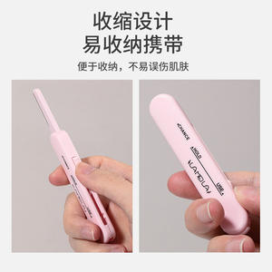 Lmltop – tondeuse à sourcils en acier inoxydable, micro-lame avec filet de protection pour une mise en forme précise, rose et bleu - Product Image 4