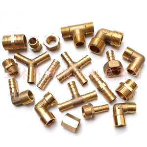 Brass Hex Nipple Female <b>Thread</b> Fittings 1/8 1/4 3/8 1/2 Inch For Pipe Water Pump Connection - Product Image 3