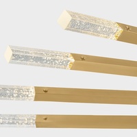 Lustre à Led Moderne Américain de Luxe Vintage en Laiton Finition pour Restaurant Salon Villa