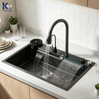 Évier de cuisine numérique intelligent OEM Standard Flying Rain avec affichage numérique moderne