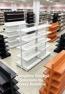 Estantería Góndola Perforada de Doble Cara para Supermercado, de Uso Ligero, 5 Niveles, con Recubrimiento de Polvo Epoxi, Multifuncional y Duradera de Acero - Product Image 3